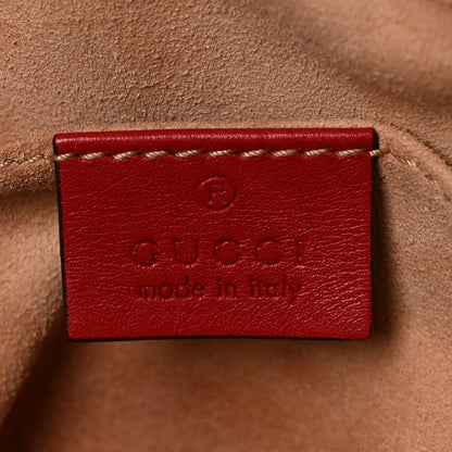 Gucci Calfskin Matelasse Mini GG Marmont Chain Shoulder Bag Hibiscus Red 5 of 8