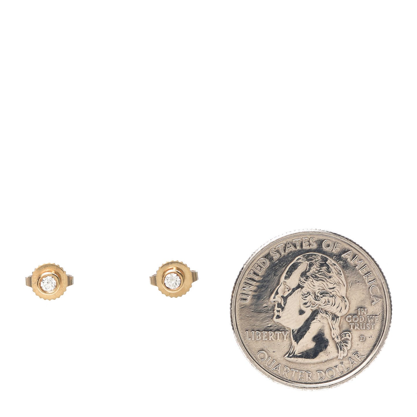 18K Yellow Gold Diamond .10ctw Elsa Peretti Diamonds By The Yard Earrings