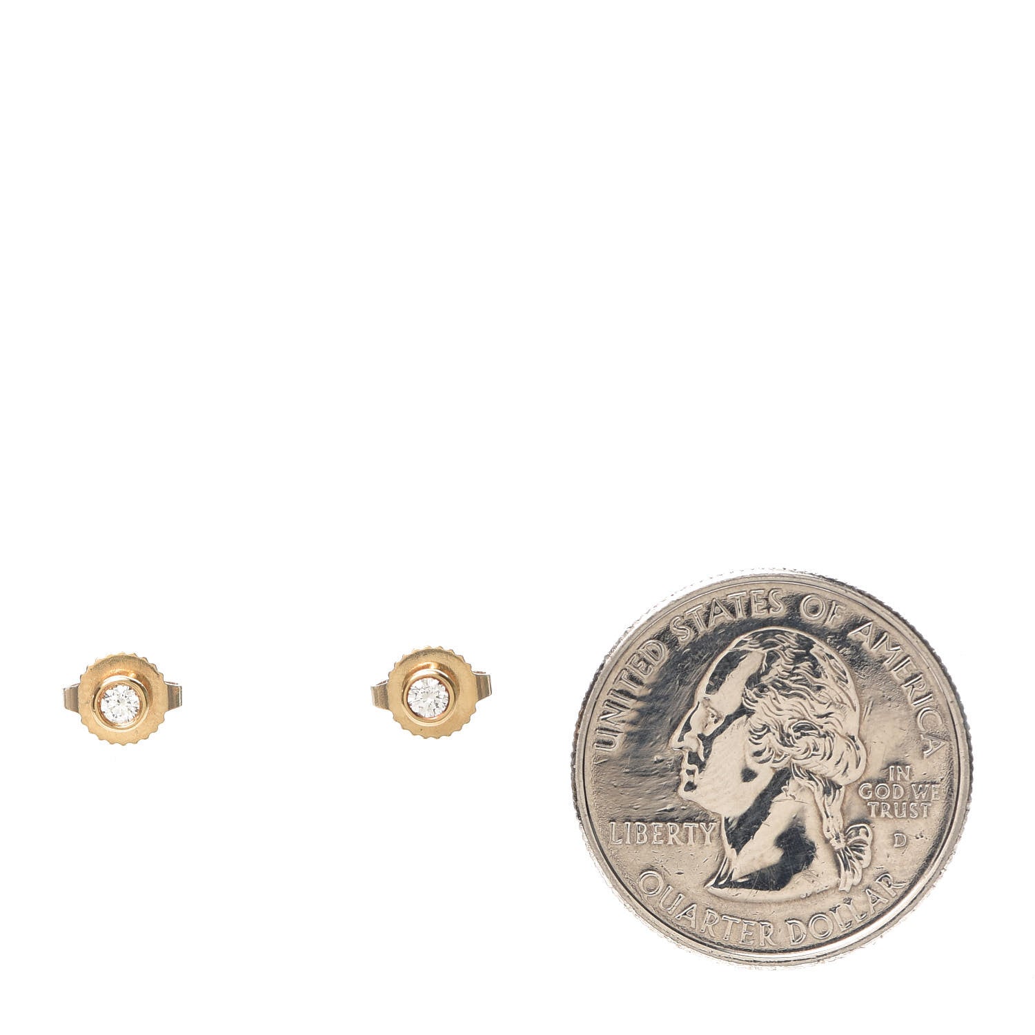Tiffany 18K Yellow Gold Diamond .10ctw Elsa Peretti Diamonds By The Yard Earrings 2 of 6