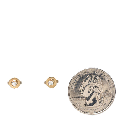 Tiffany 18K Yellow Gold Diamond .10ctw Elsa Peretti Diamonds By The Yard Earrings 2 of 6