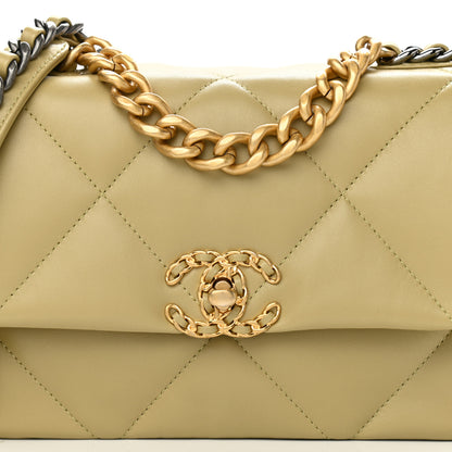 Chanel Lambskin Quilted Medium Chanel 19 Flap Light Green 8 of 11