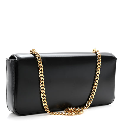 Celine Shiny Calfskin Triomphe Chain Bag Black 3 of 9