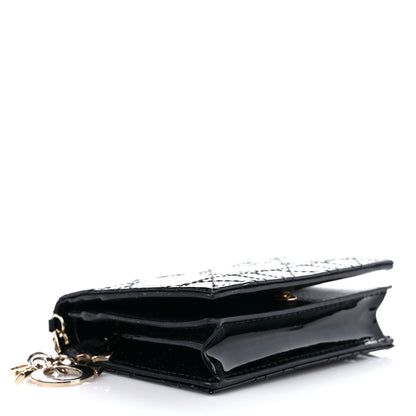 Christian Dior Patent Cannage Mini Lady Dior Wallet Black 4 of 8
