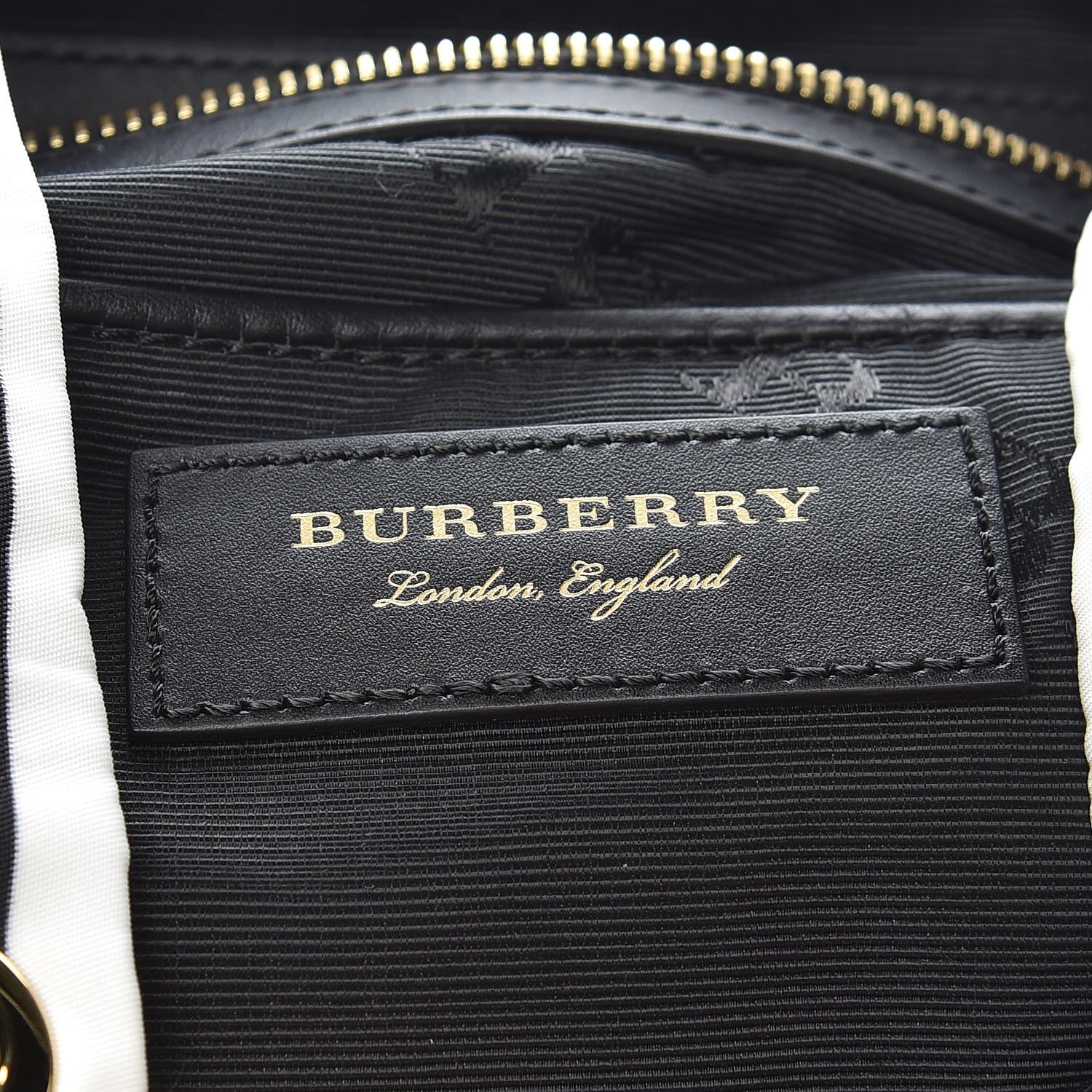 Burberry Nylon Striped Medium Rucksack Backpack Black White 8 of 10