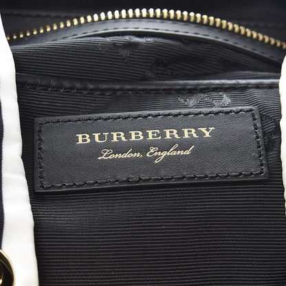 Burberry Nylon Striped Medium Rucksack Backpack Black White 8 of 10