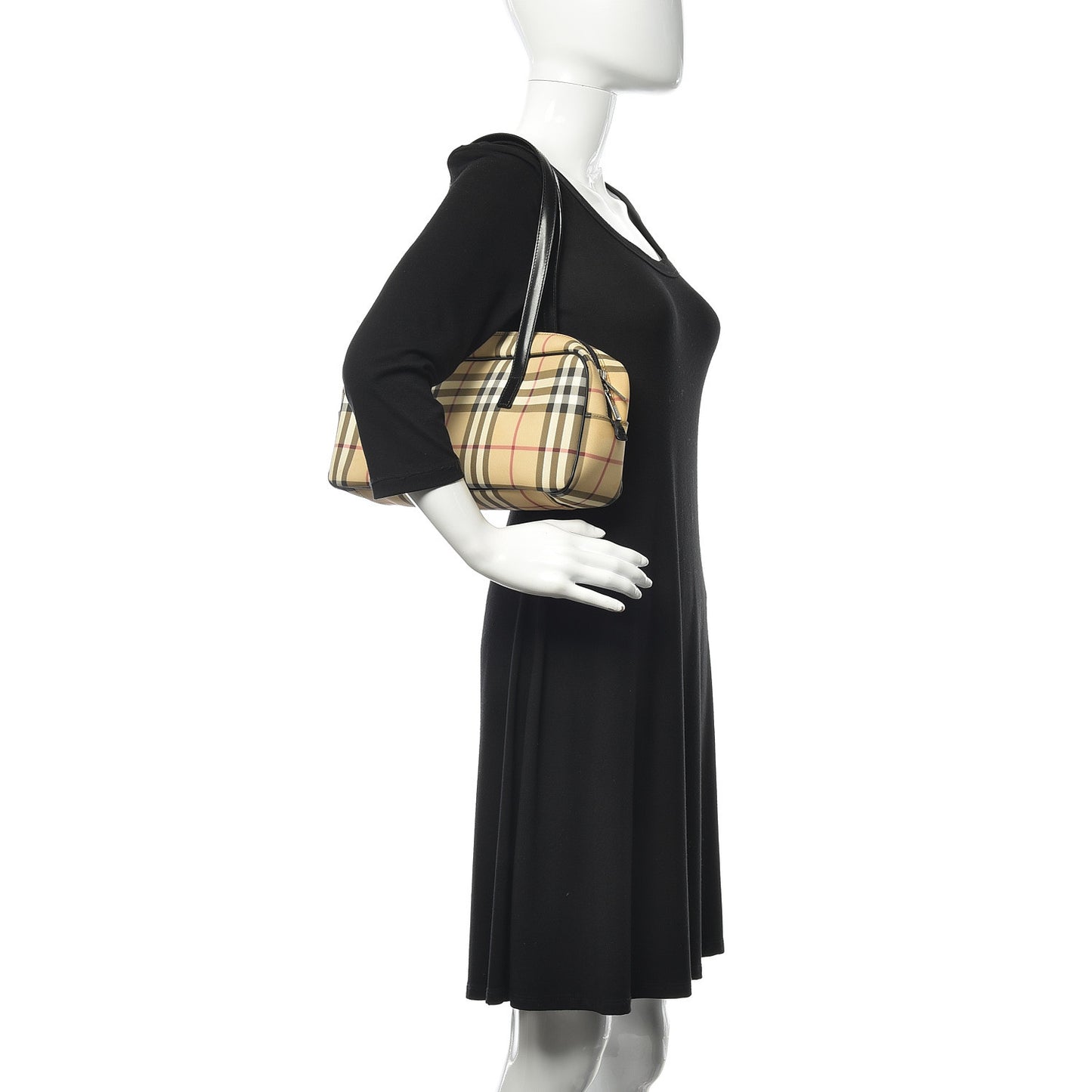 House Check Shoulder Bag Black