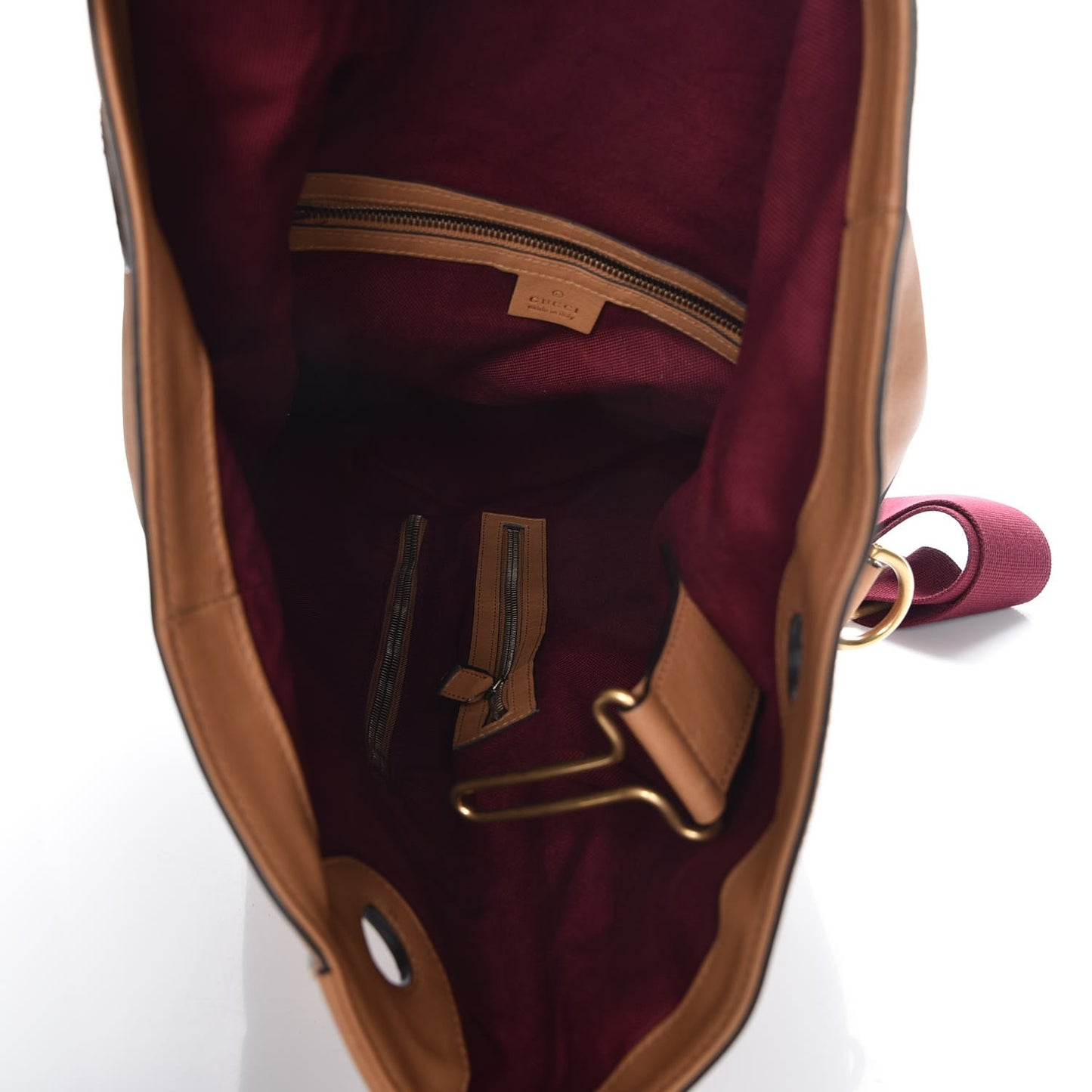 Soft Washed Calfskin Sling Duffle Biscotto