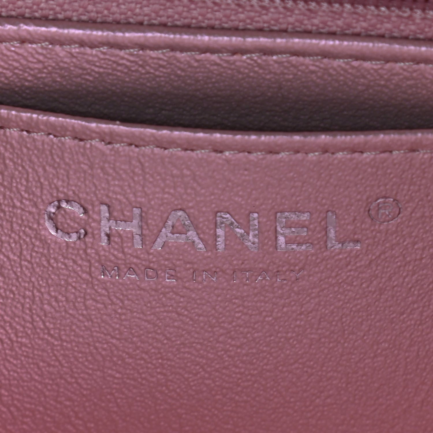 Chanel Iridescent Calfskin Quilted Mini Rectangular Flap Pink 6 of 9