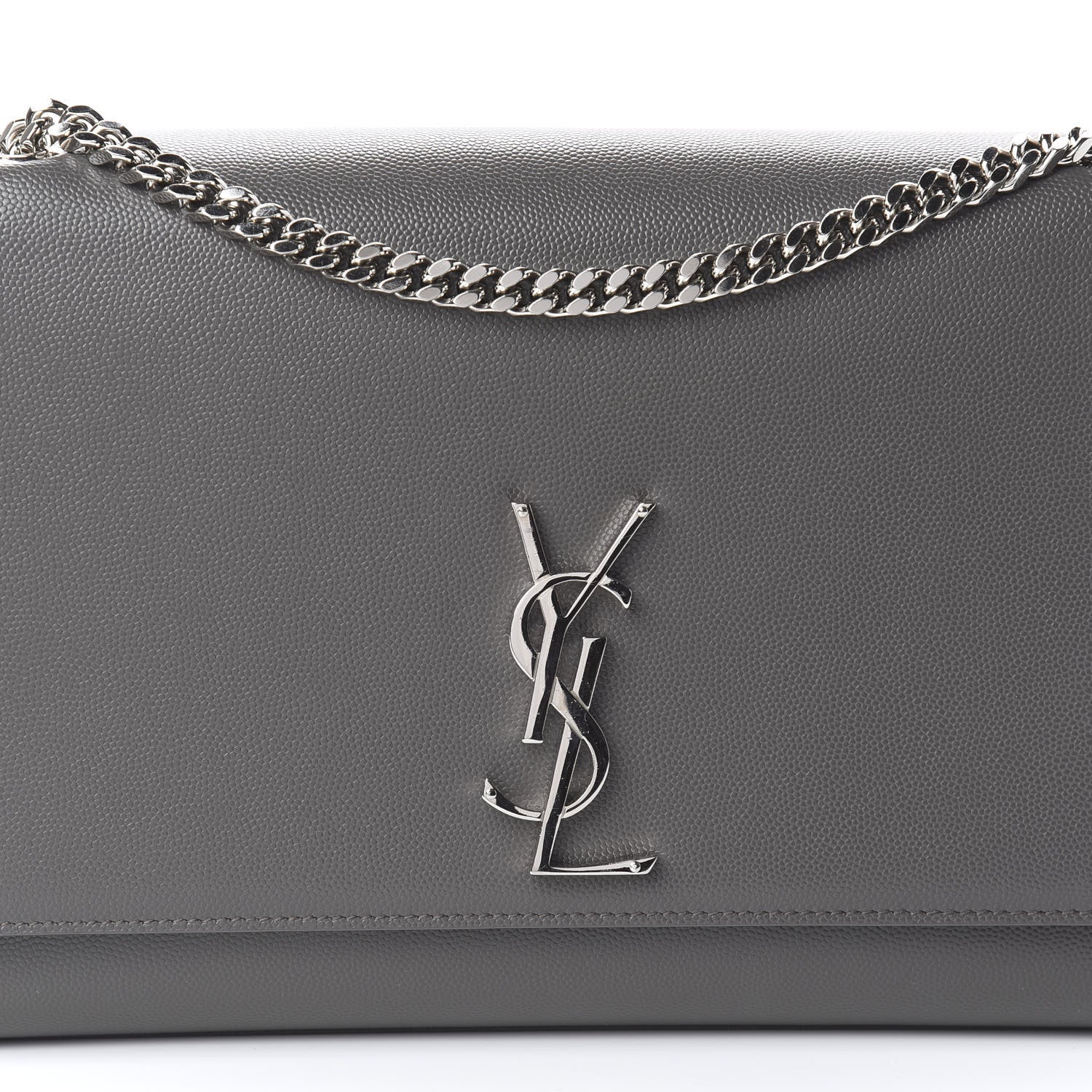 Saint Laurent Grain De Poudre Large Classic Monogram Kate Satchel Earth 6 of 8