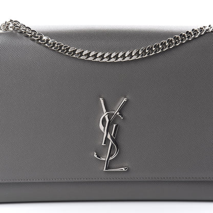 Saint Laurent Grain De Poudre Large Classic Monogram Kate Satchel Earth 6 of 8