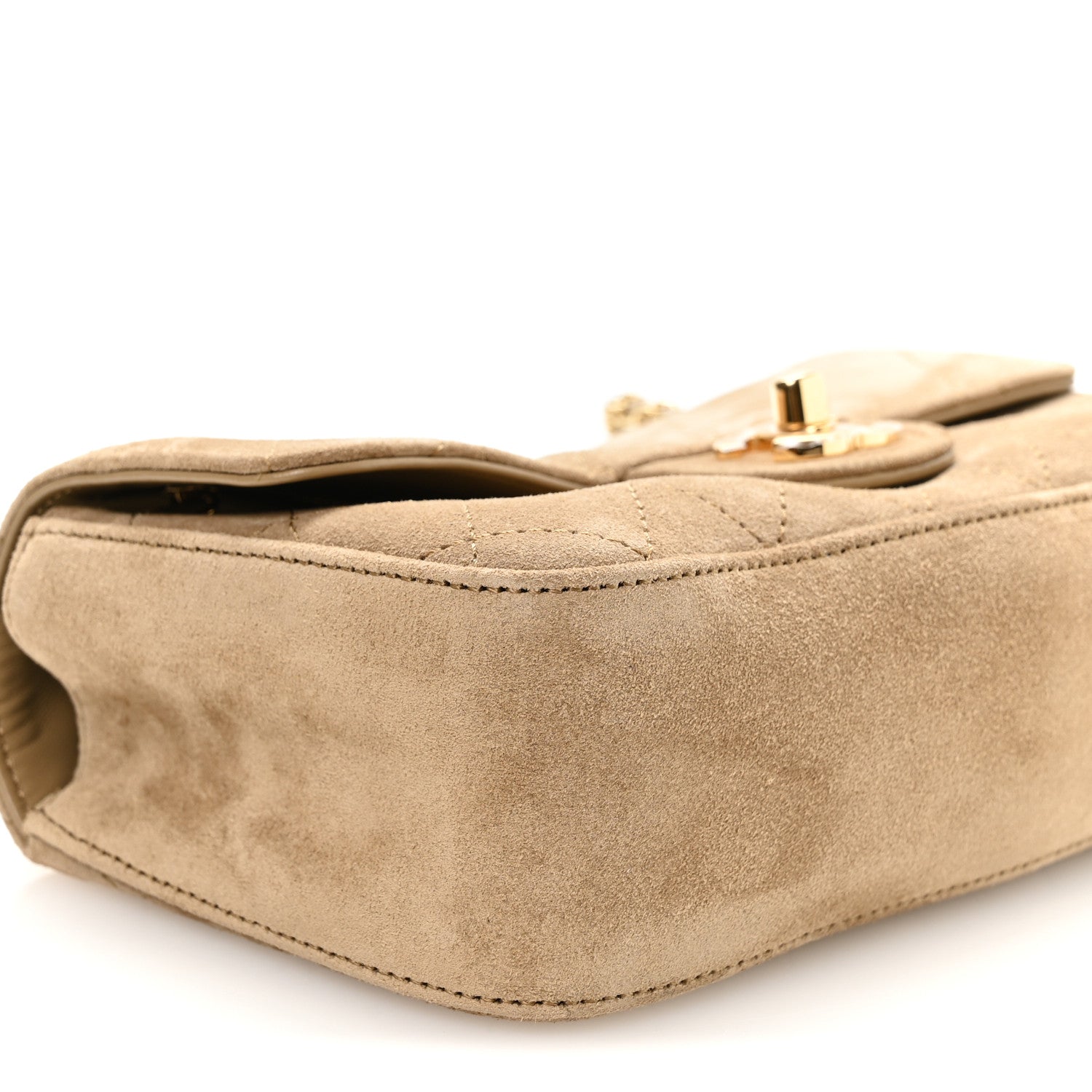 Chanel Suede Calfskin Mini Souplissimo Flap Dark Beige 8 of 10