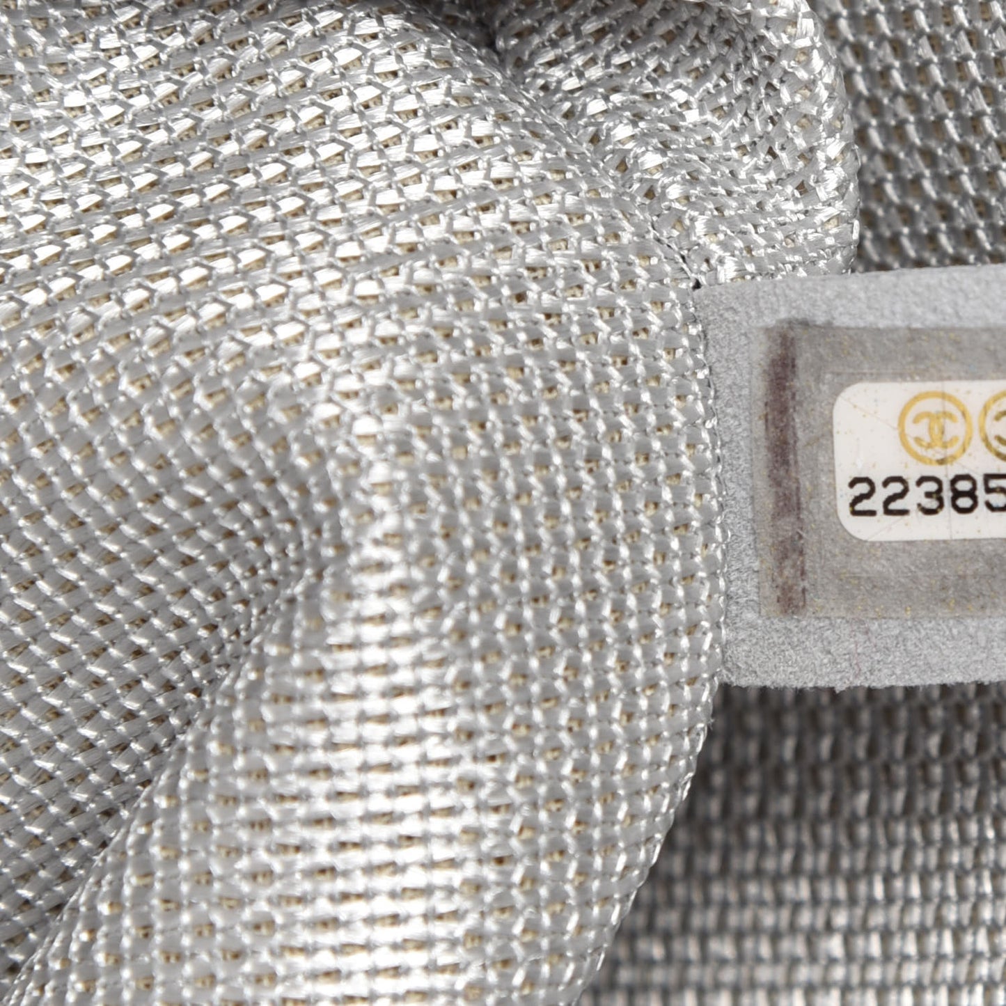 Metallic Calfskin Quilted XXL Travel Flap Bag Silver