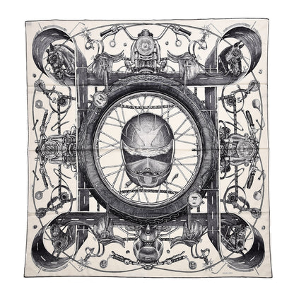 Hermes Wool Silk Route 24 Scarf 140 1 of 8