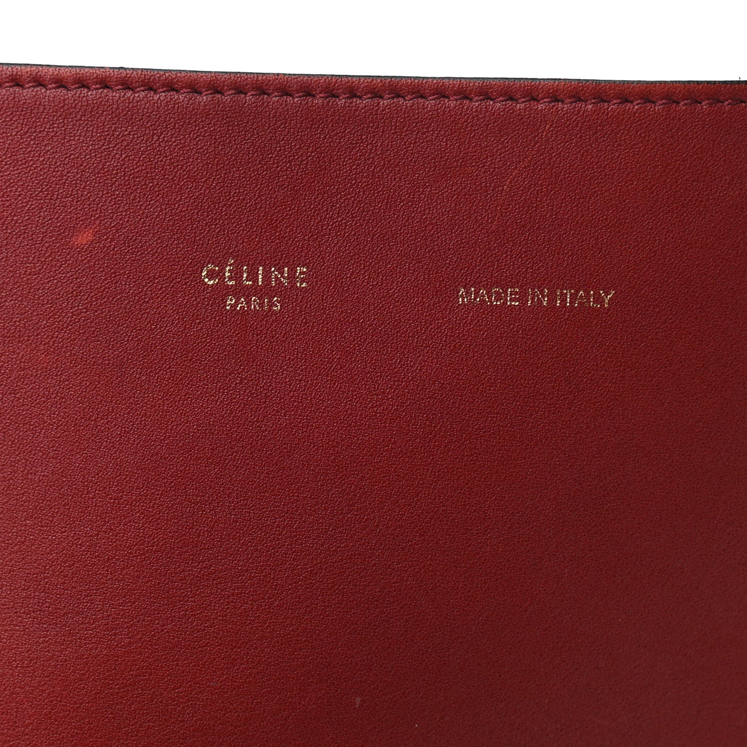 Celine Shiny Smooth Calfskin Small Twisted Cabas Dark Ruby Navy 8 of 12