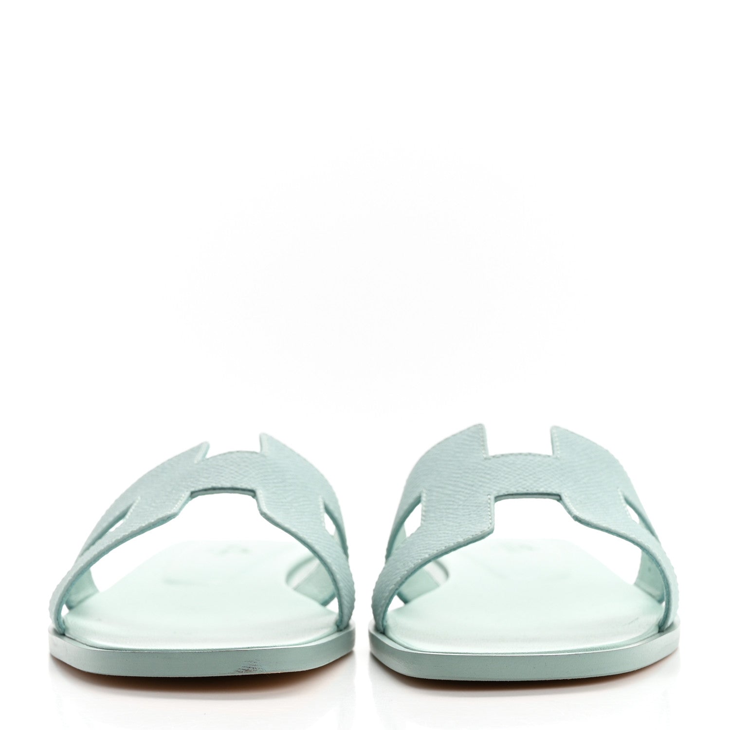 Hermes Epsom Oran Sandals 38 Vert Embrun 2 of 8