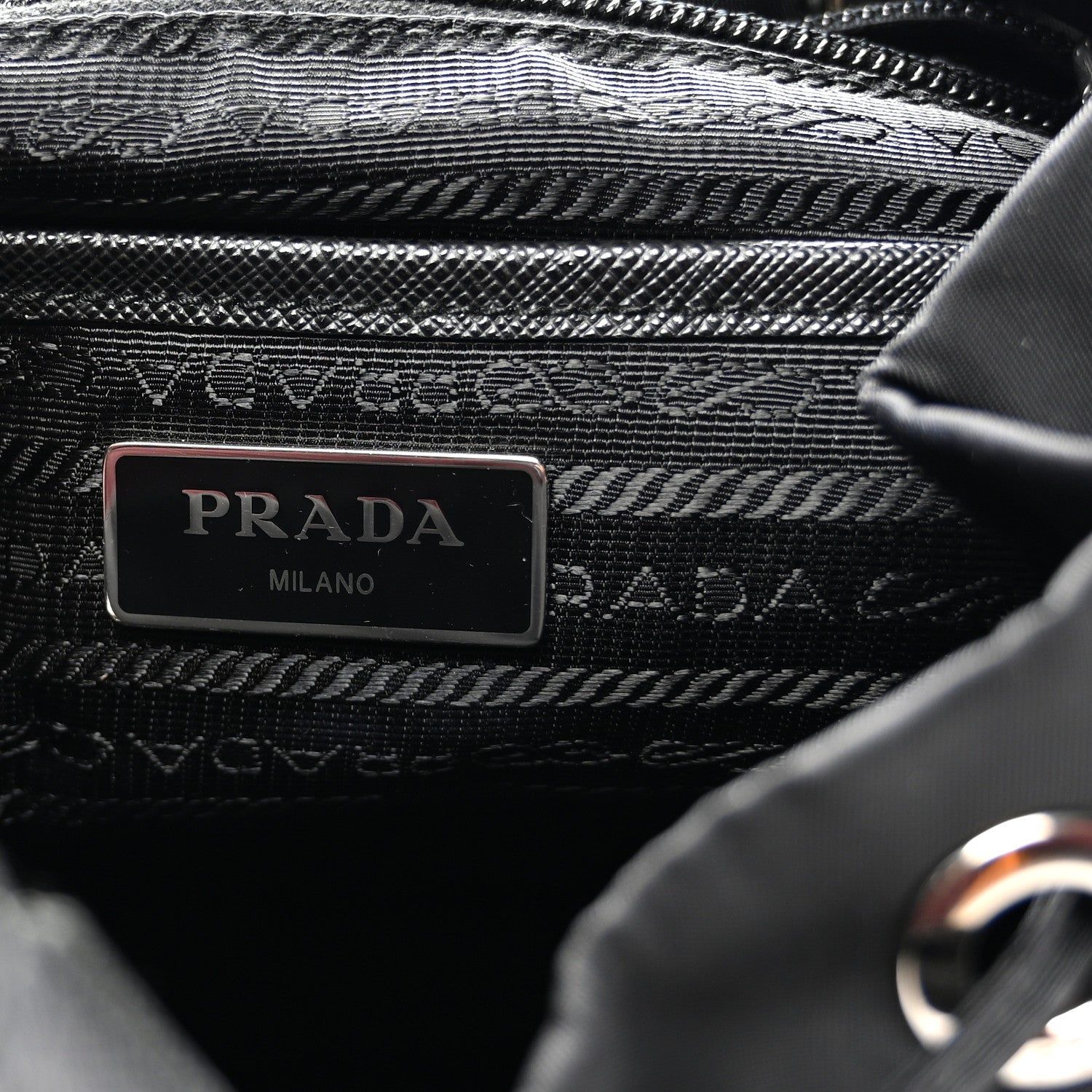 Prada Re-Nylon Saffiano Small Backpack Black 6 of 9