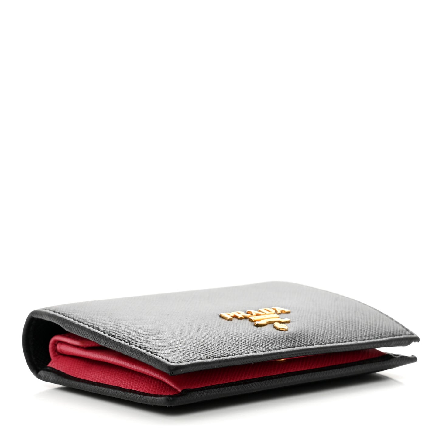 Saffiano Metal Bi-Fold Wallet Black