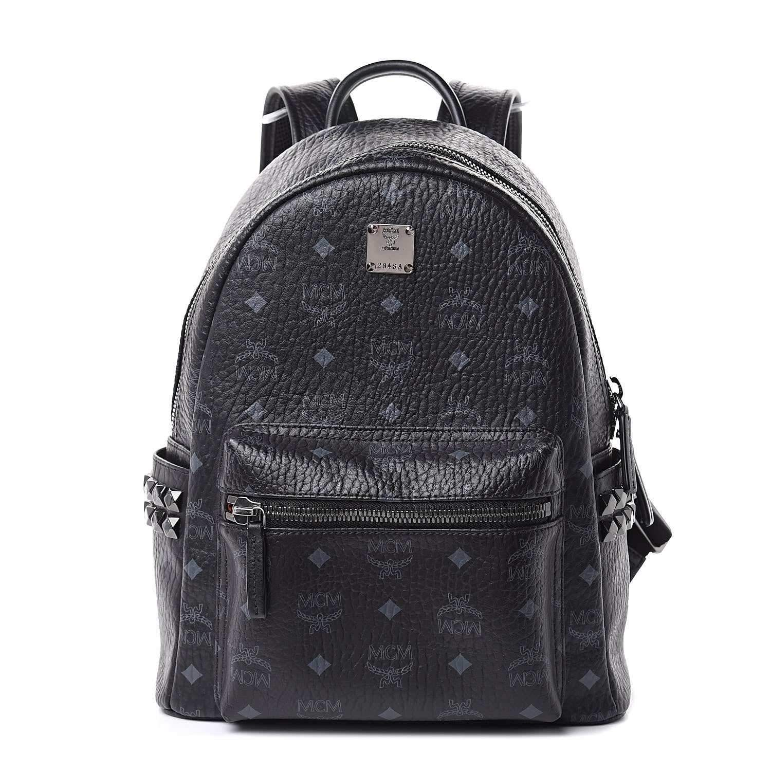 MCM Visetos Small Side Stud Stark Backpack Black 1 of 9