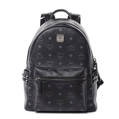 MCM Visetos Small Side Stud Stark Backpack Black 1 of 9