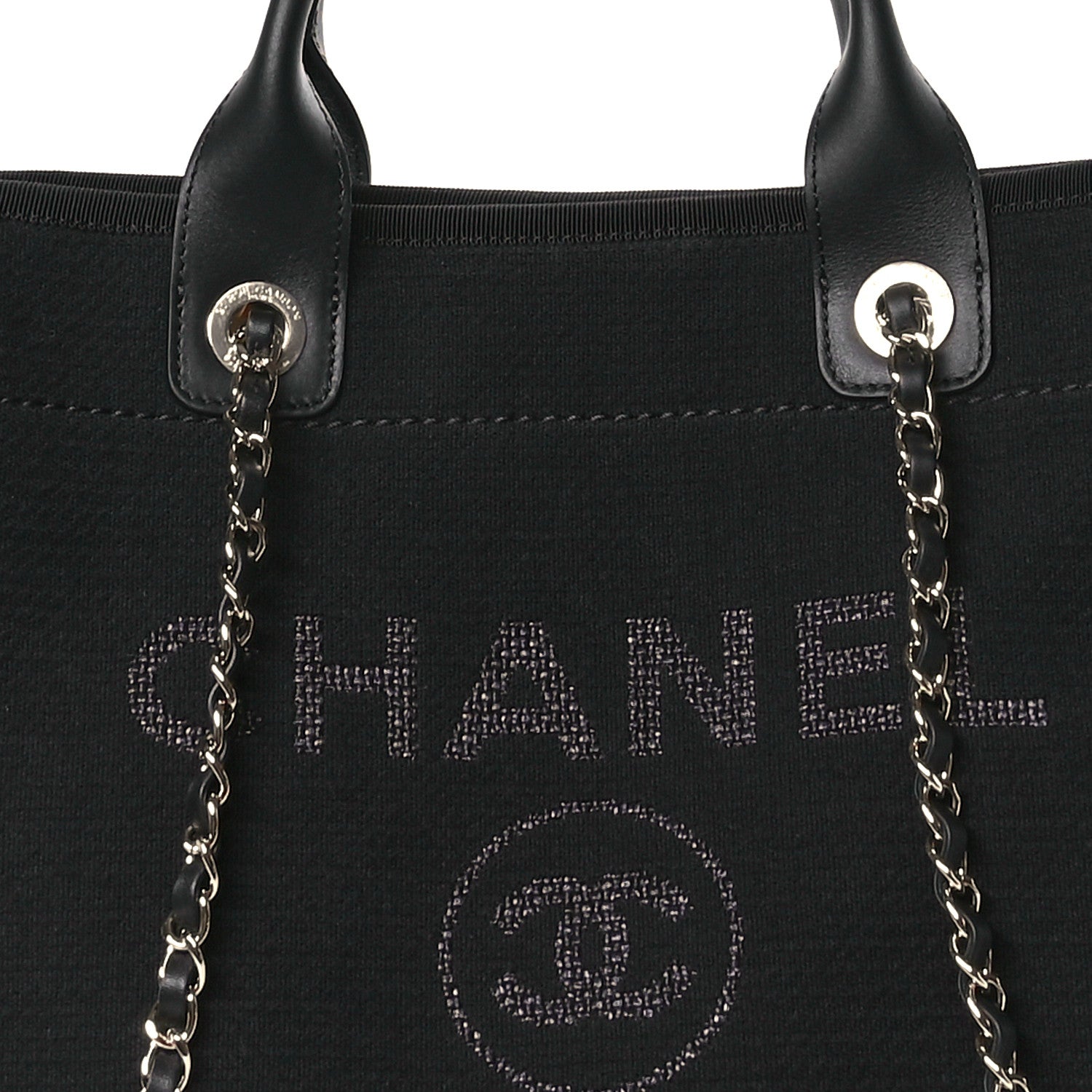 Chanel Mixed Fibers Small Deauville Tote Black 8 of 10
