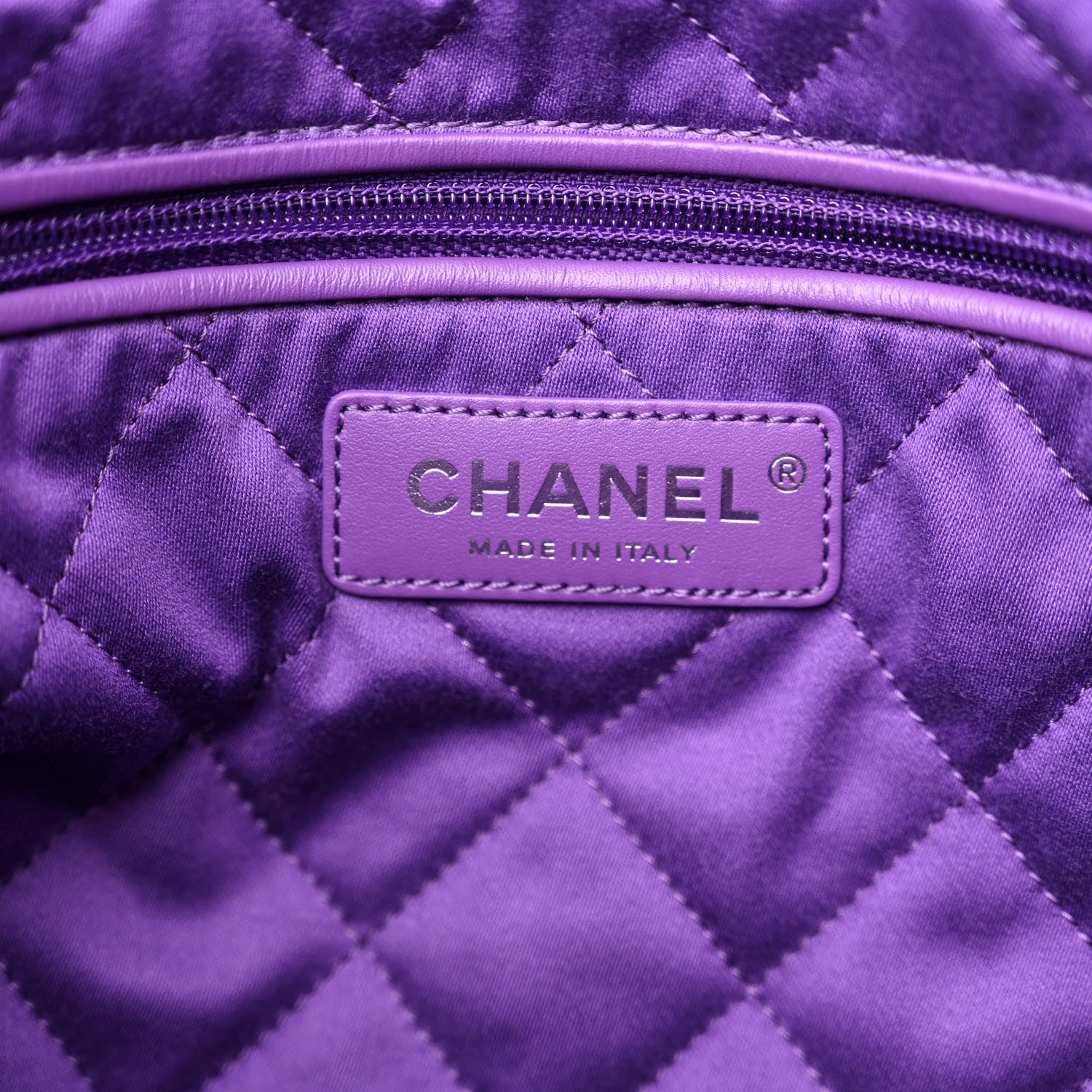 Chanel Matte Calfskin Quilted Monochrome Chanel 22 Purple 7 of 11