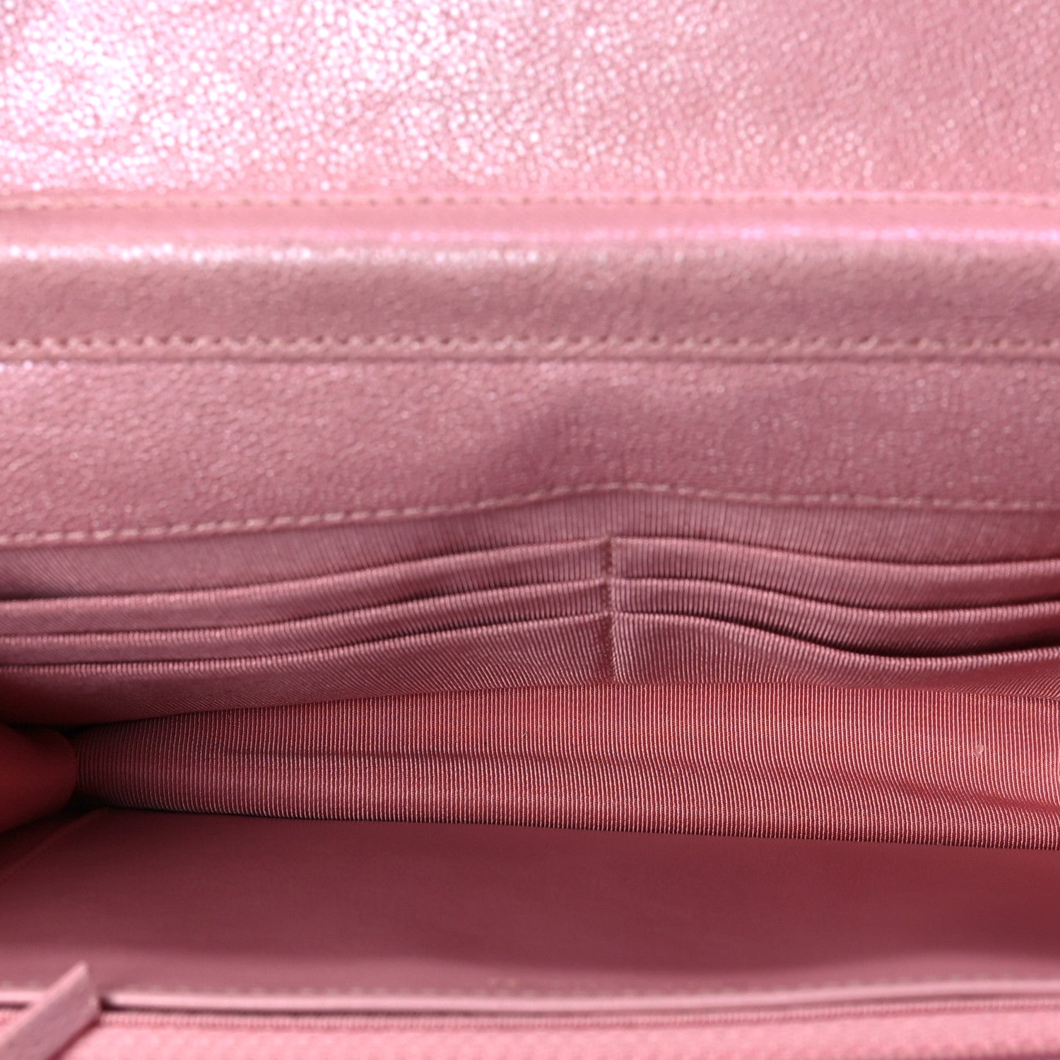 Chanel Iridescent Caviar Quilted Wallet on Chain WOC Rose Pink 4 of 8