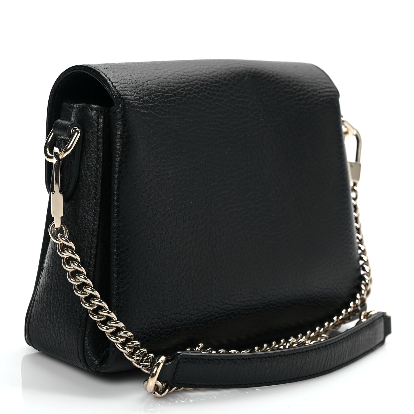 Dollar Calfskin Interlocking G Crossbody Bag Black