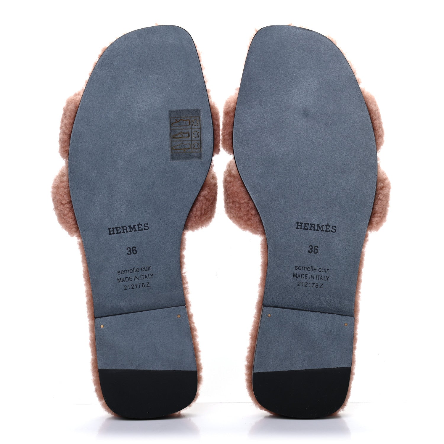 Hermes Woolskin Oran Sandals 36 Rose Aube 5 of 7