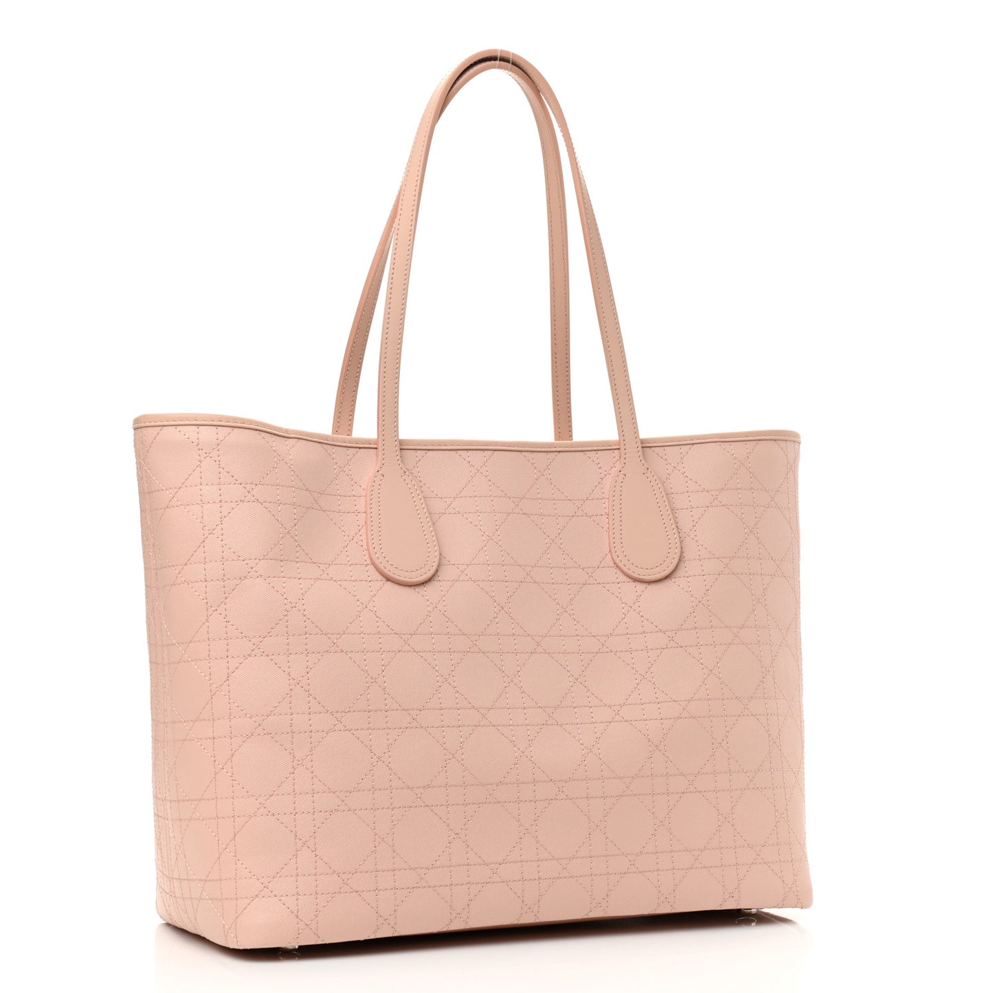 Coated Canvas Cannage Panarea Shopping Tote Rosato