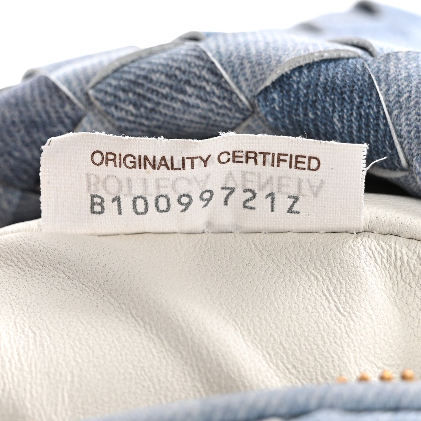 Nappa Denim Effect Intrecciato Teen Jodie Hobo Denim
