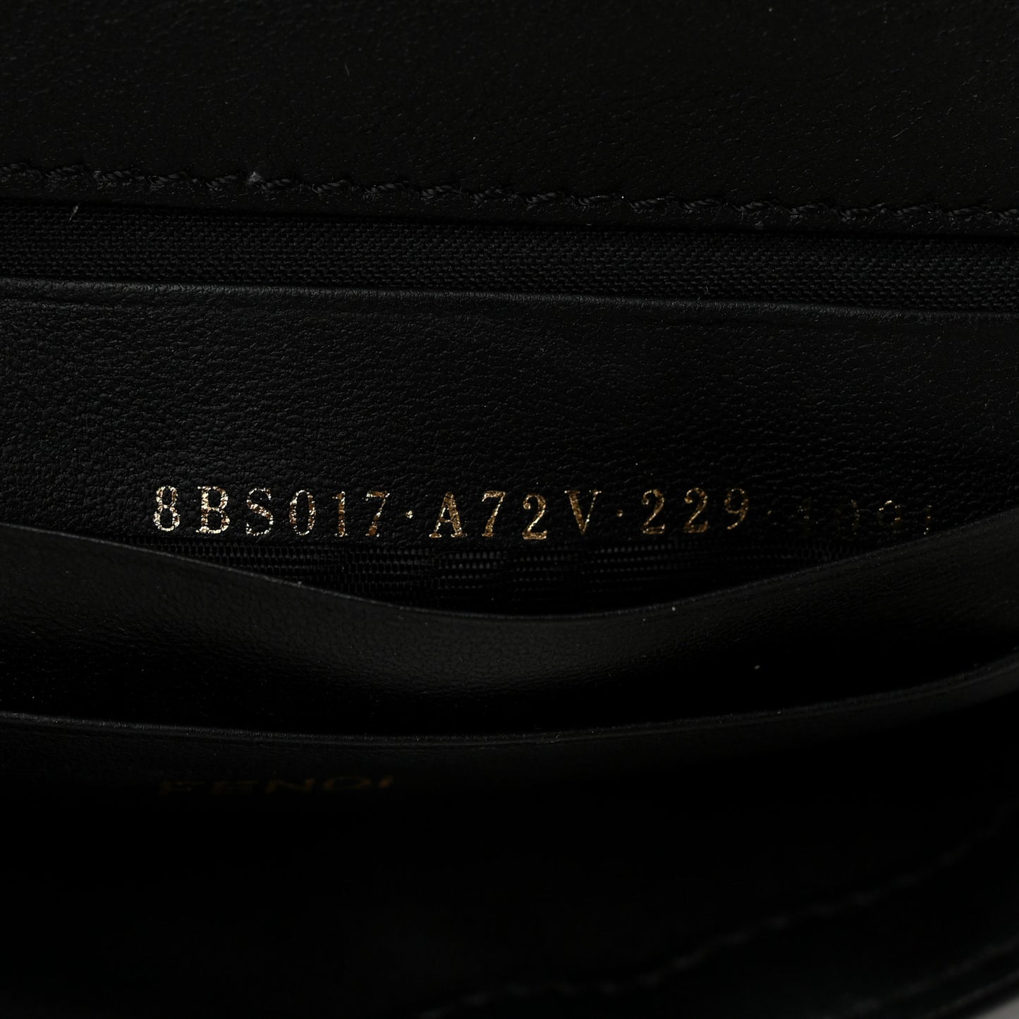 Nappa FF 1974 Embossed Mini Baguette Black