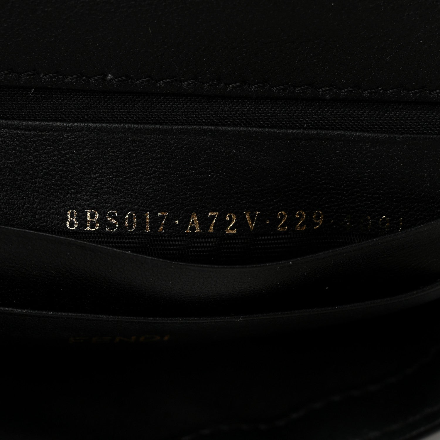 Fendi Nappa FF 1974 Embossed Mini Baguette Black 7 of 10