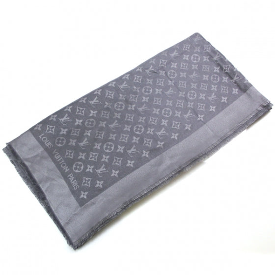 Monogram Lurex Shawl Anthracite
