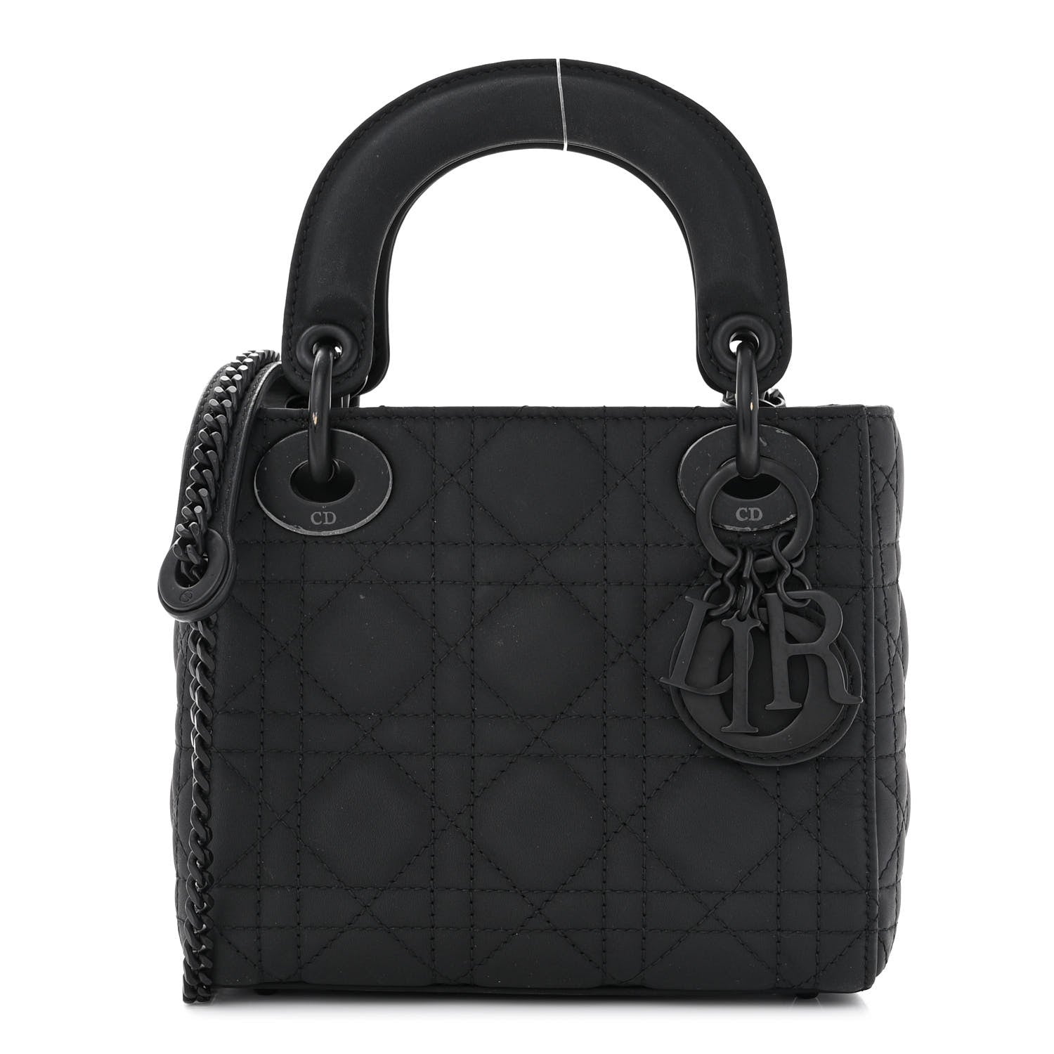 Christian Dior Ultra Matte Calfskin Cannage Mini Lady Dior Black 1 of 12