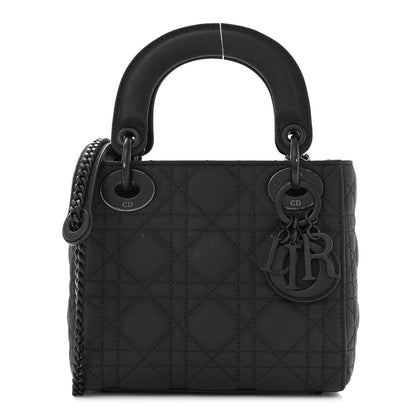 Christian Dior Ultra Matte Calfskin Cannage Mini Lady Dior Black 1 of 12