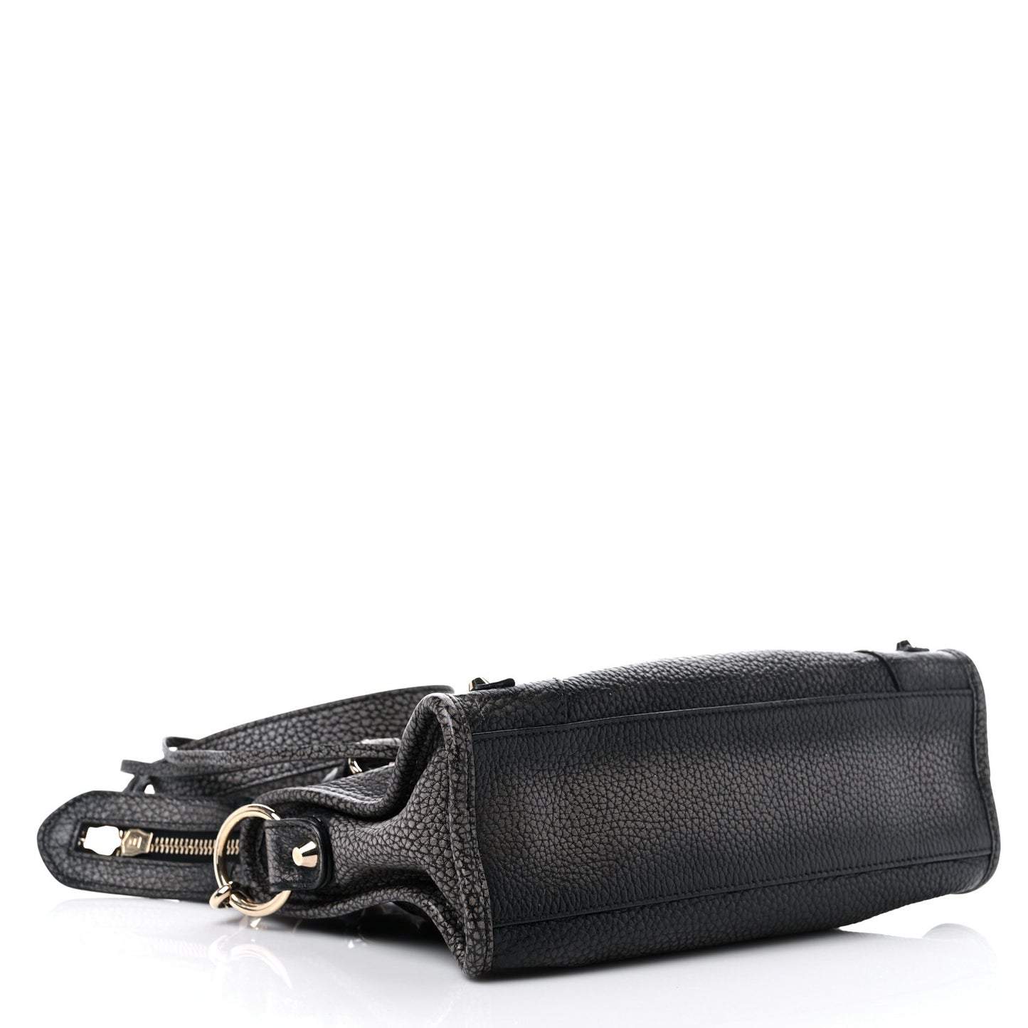 Grained Calfskin Classic Gold Hardware Mini City Ombre Grey Gradient