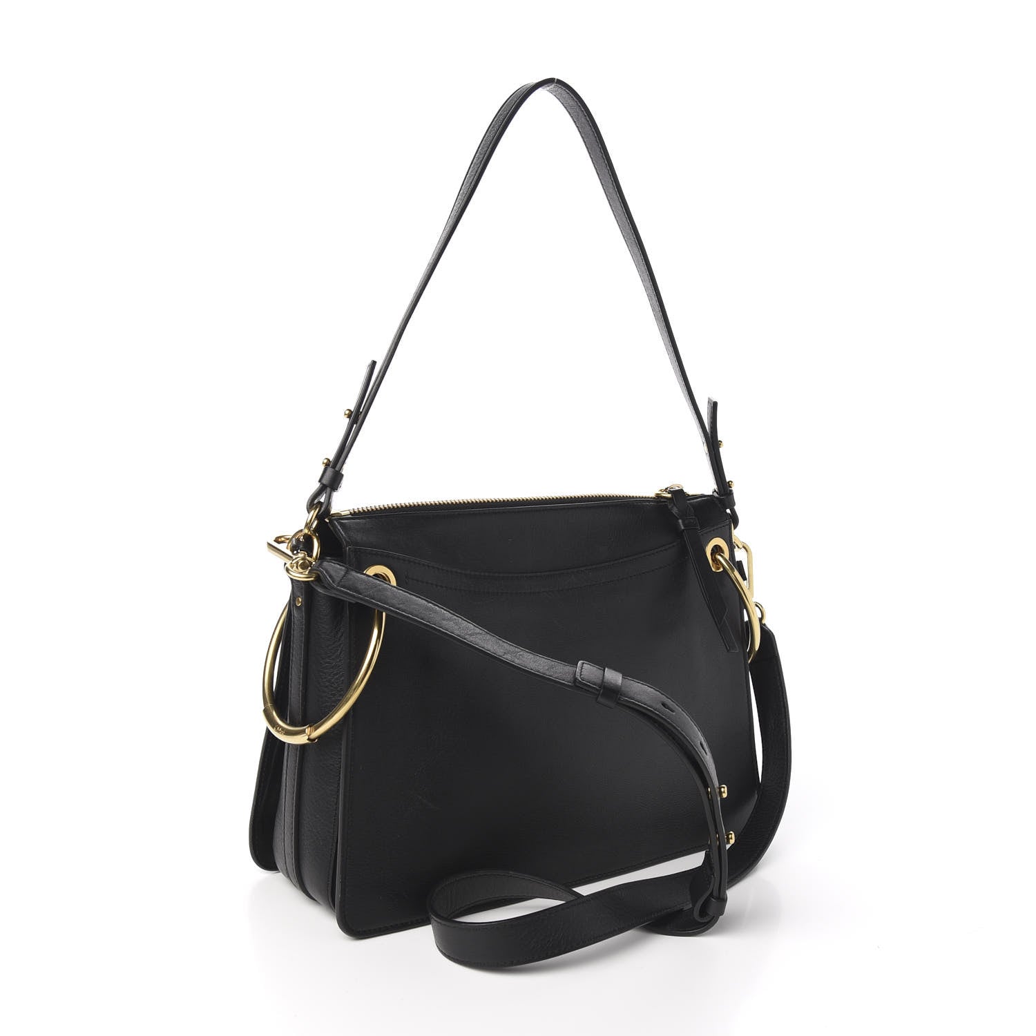 Chloe Calfskin Suede Medium Roy Bag Black 2 of 11