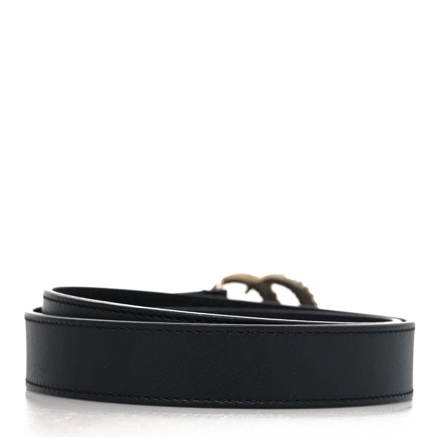 Gucci Moon Calfskin Torchon Double G 25mm Belt 75 30 Black 2 of 5