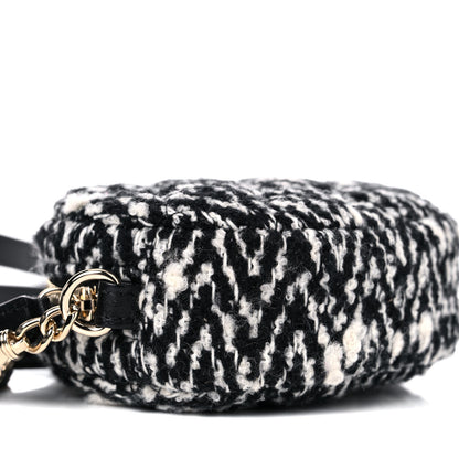 Chanel Tweed Lambskin Quilted Waist Bag With Coin Purse Black 11 of 12