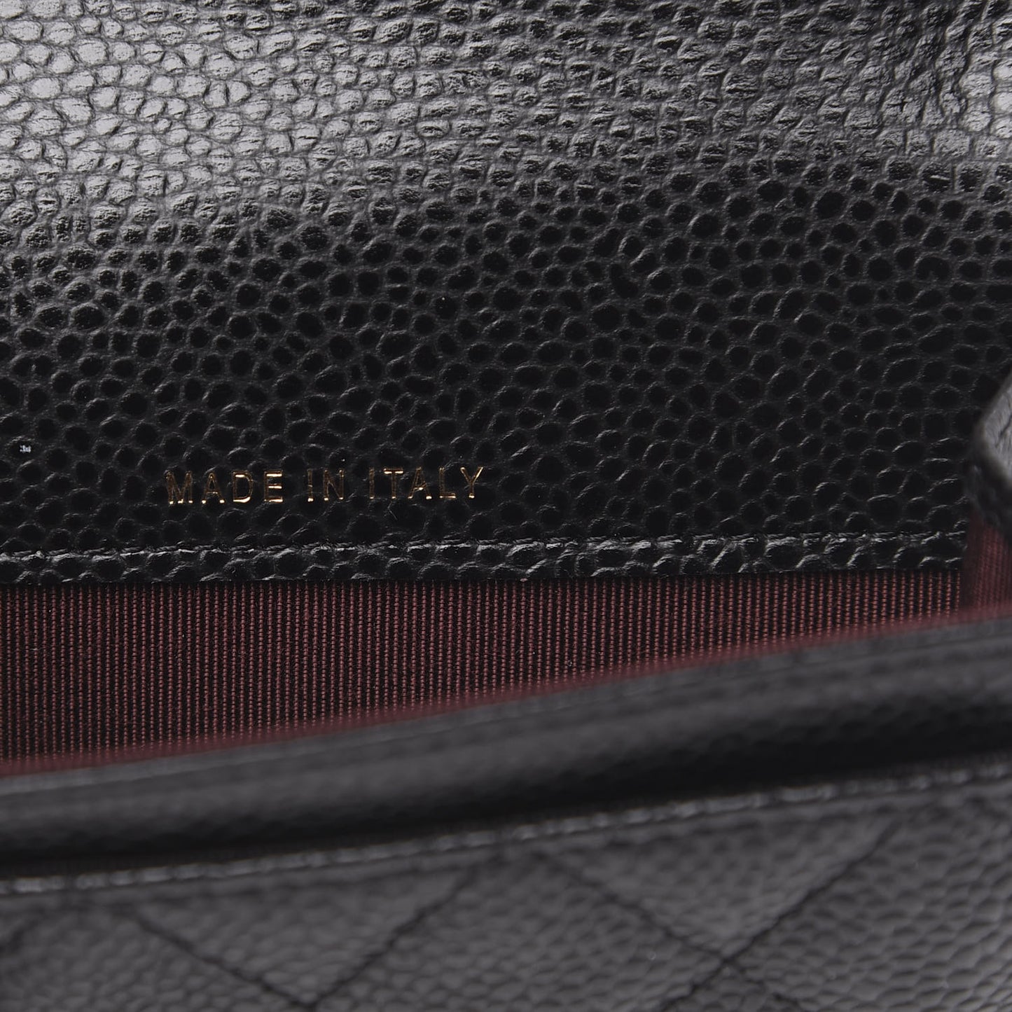 Caviar Quilted Flap Card Holder Black