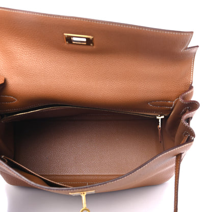 Hermes Togo Kelly Retourne 32 Gold 4 of 9