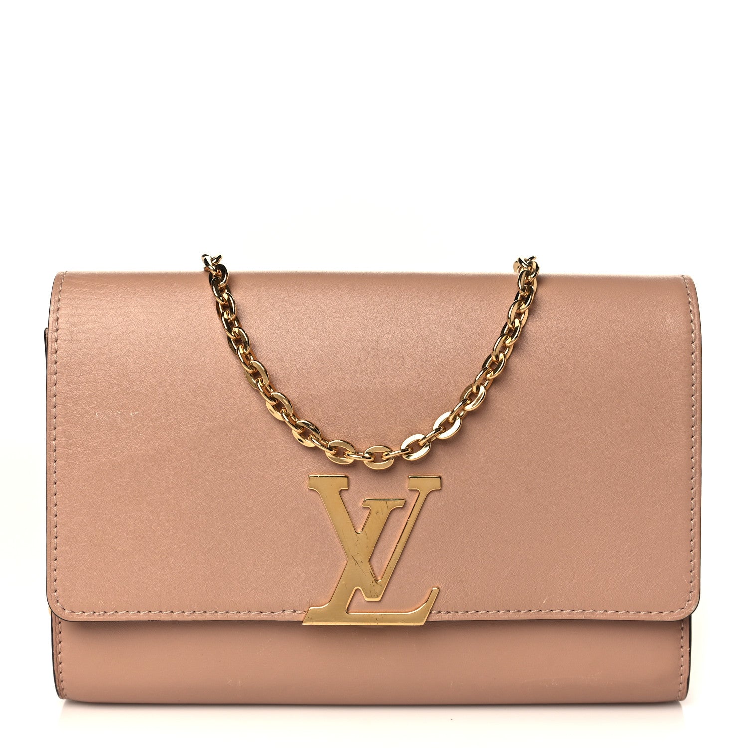 Louis Vuitton Calfskin Chain Louise GM Nude 1 of 10