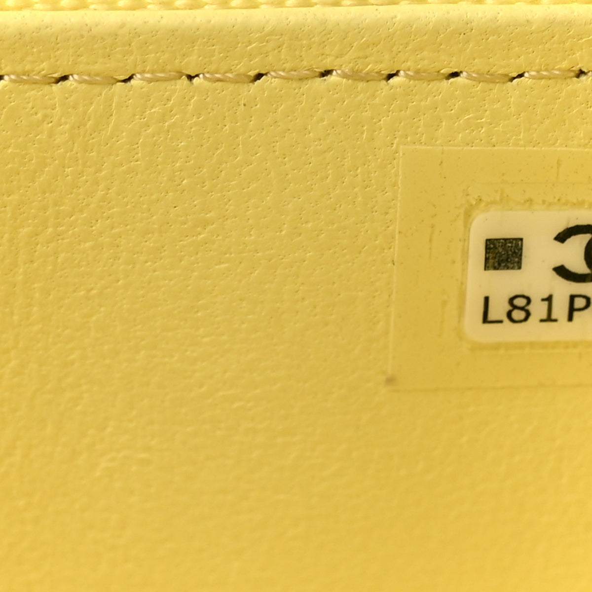 Chanel Lambskin Quilted Crystal Small Top Handle Vanity Case With Chain Light Yellow 7 of 10