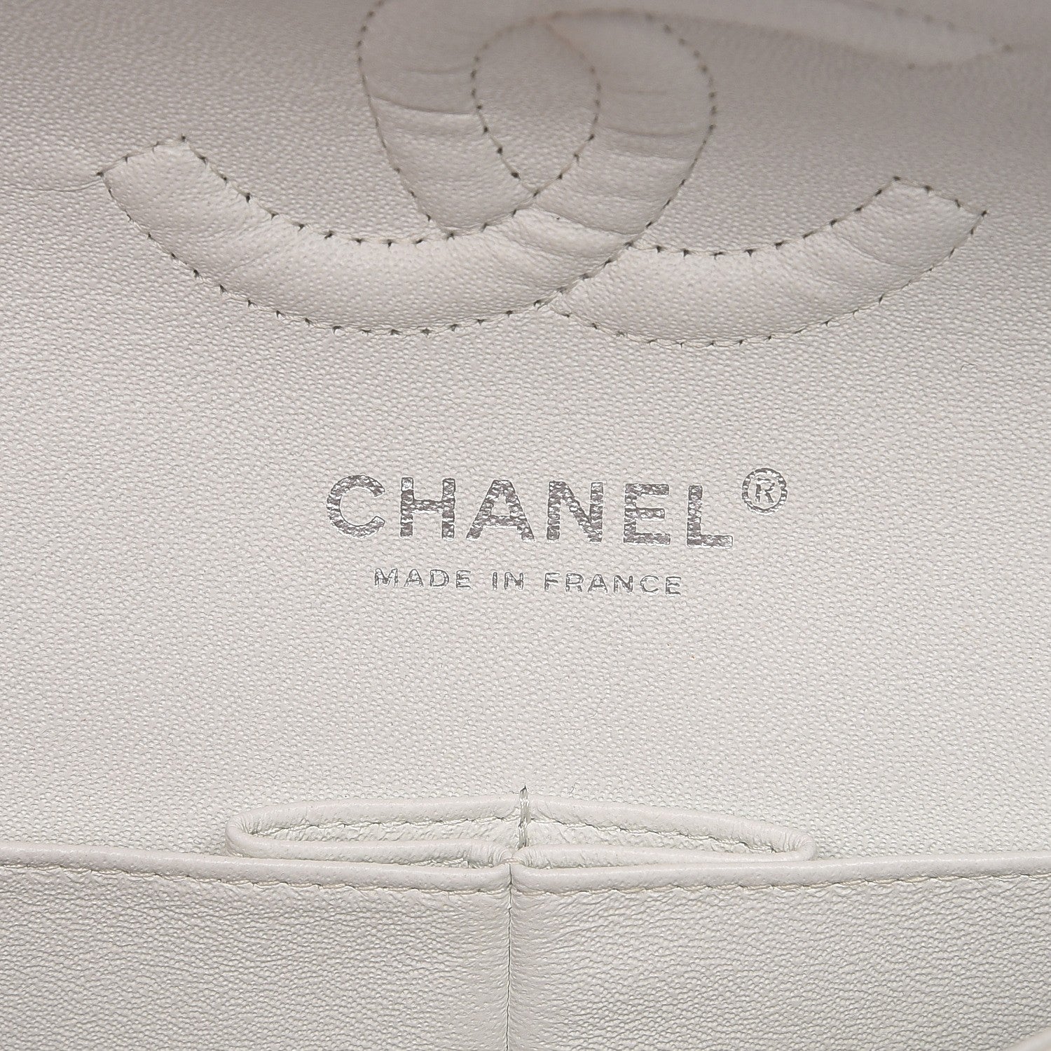 Chanel Caviar Quilted Medium Double Flap White 6 of 12