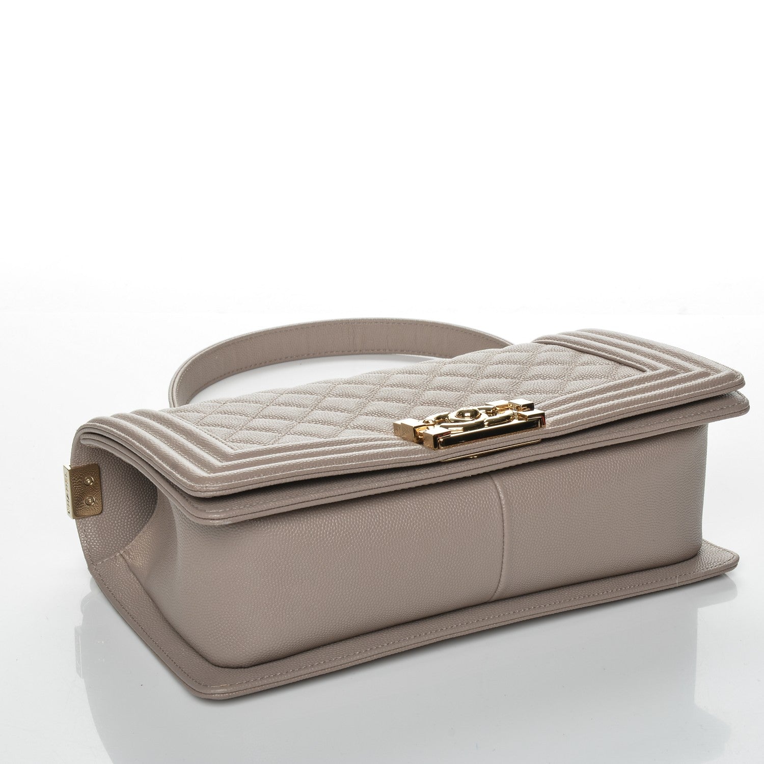 Chanel Caviar Quilted Medium Boy Flap Dark Beige 4 of 7