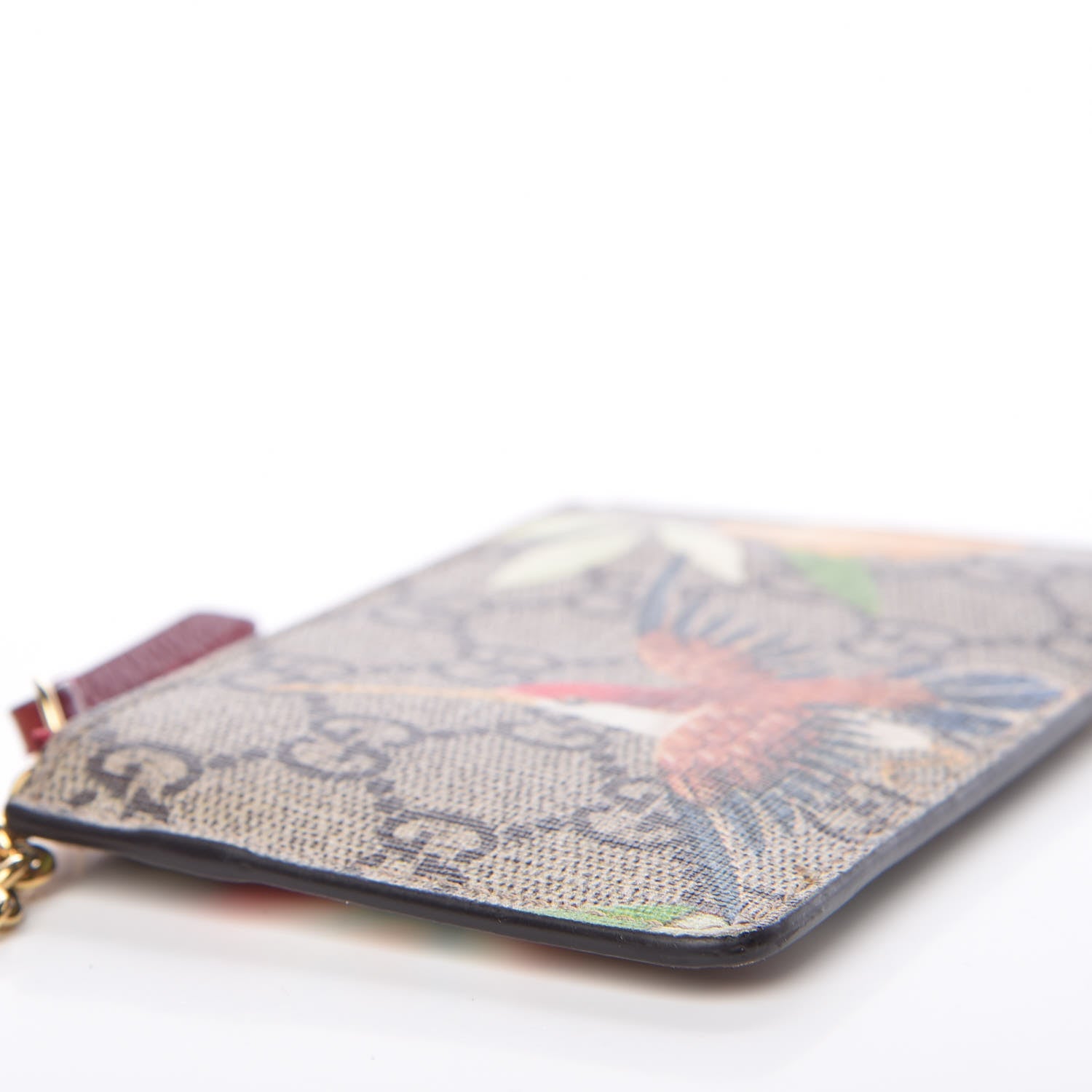 Gucci GG Supreme Monogram Tian Key Case Beige Multicolor Red 8 of 10