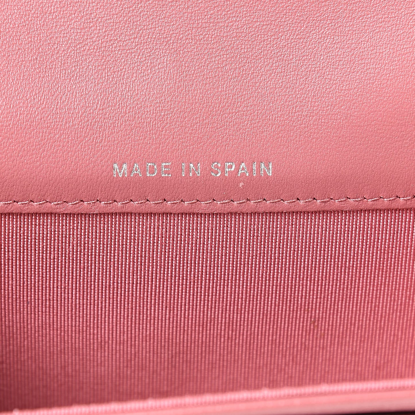 Lambskin Quilted Flap Card Holder Pink