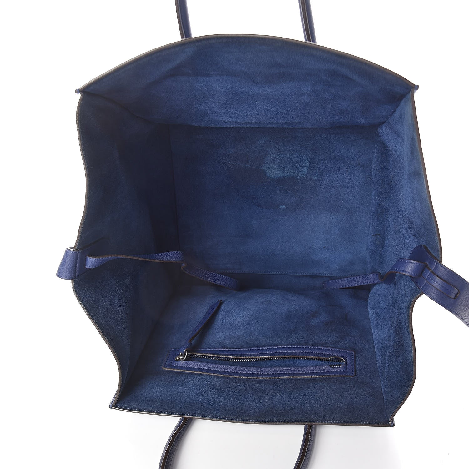 Celine Drummed Calfskin Medium Phantom Luggage Indigo 5 of 9