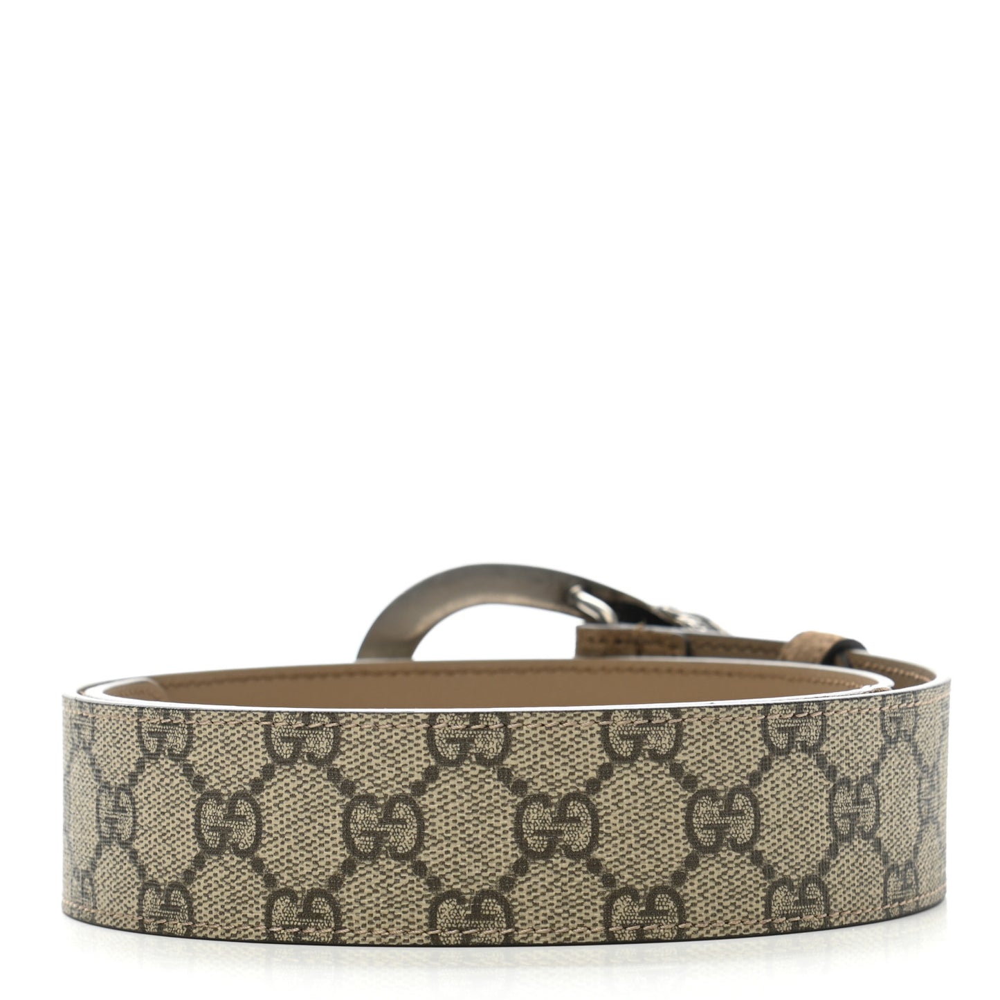 GG Supreme Monogram Suede Dionysus 40mm Belt 75 30 Beige Taupe