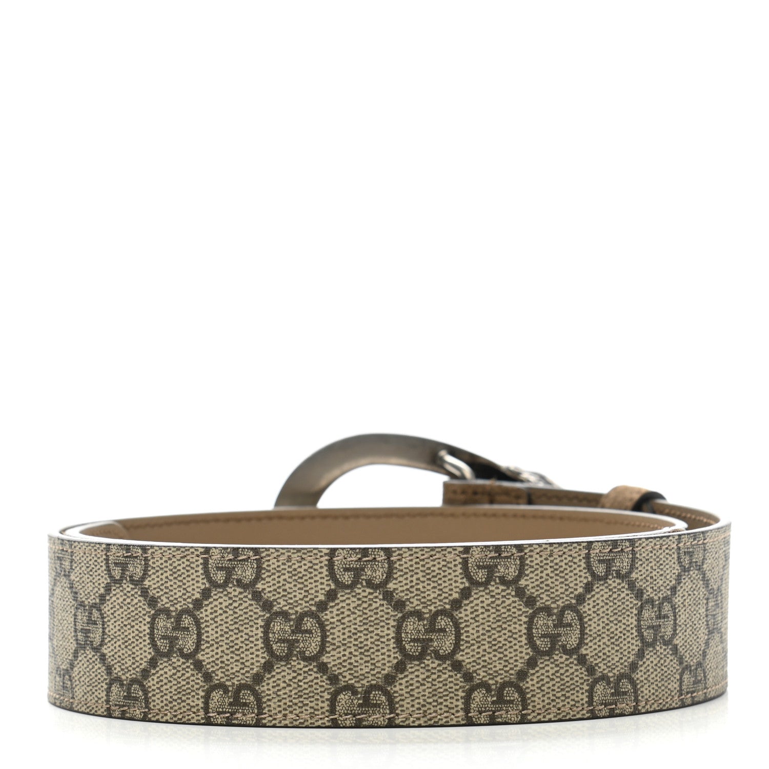 Gucci GG Supreme Monogram Suede Dionysus 40mm Belt 75 30 Beige Taupe 2 of 6